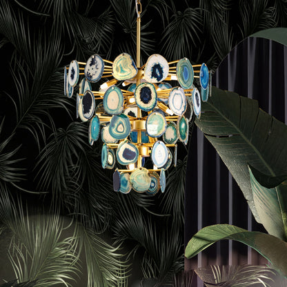 Jeweled Agate Branch Chandelier