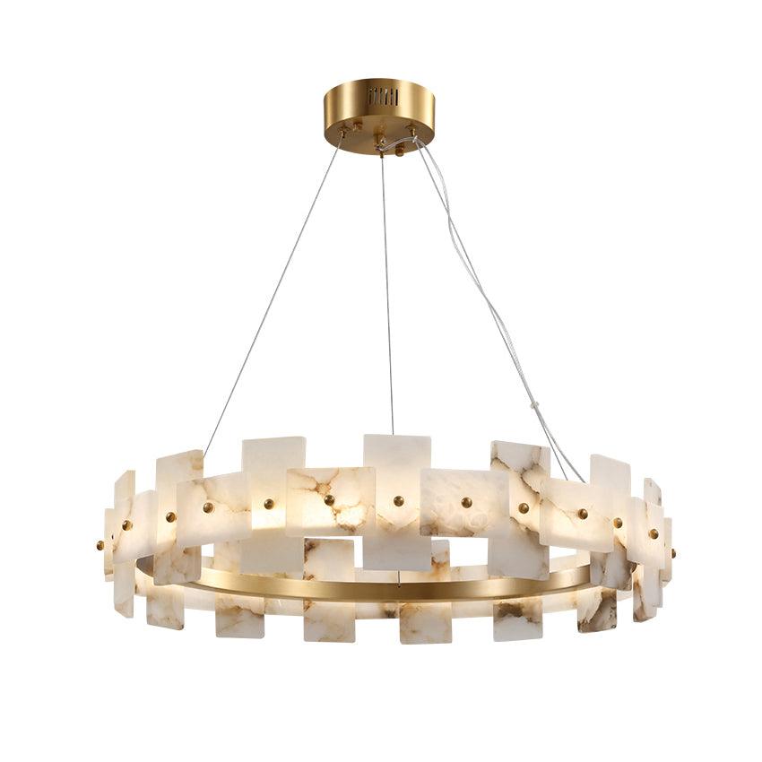 Alabaster Halo Chandelier - Loonglight