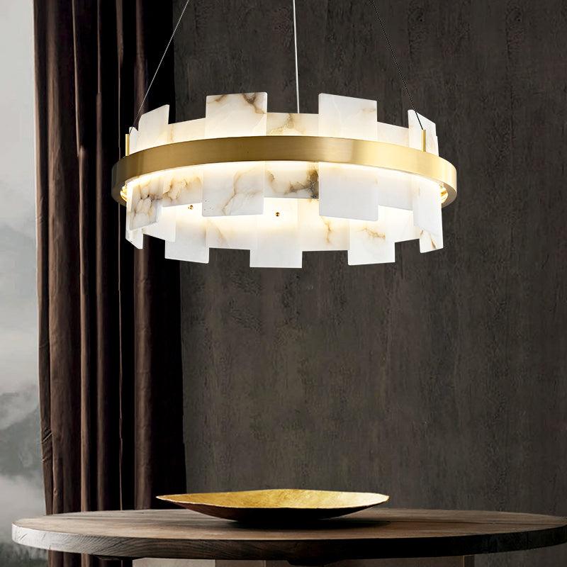 Alabaster Halo Chandelier - Loonglight