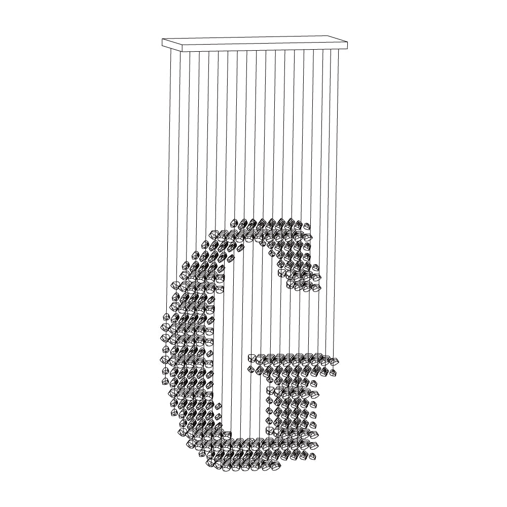 Charcoal Stones Chandeliers G to L - Loonglight