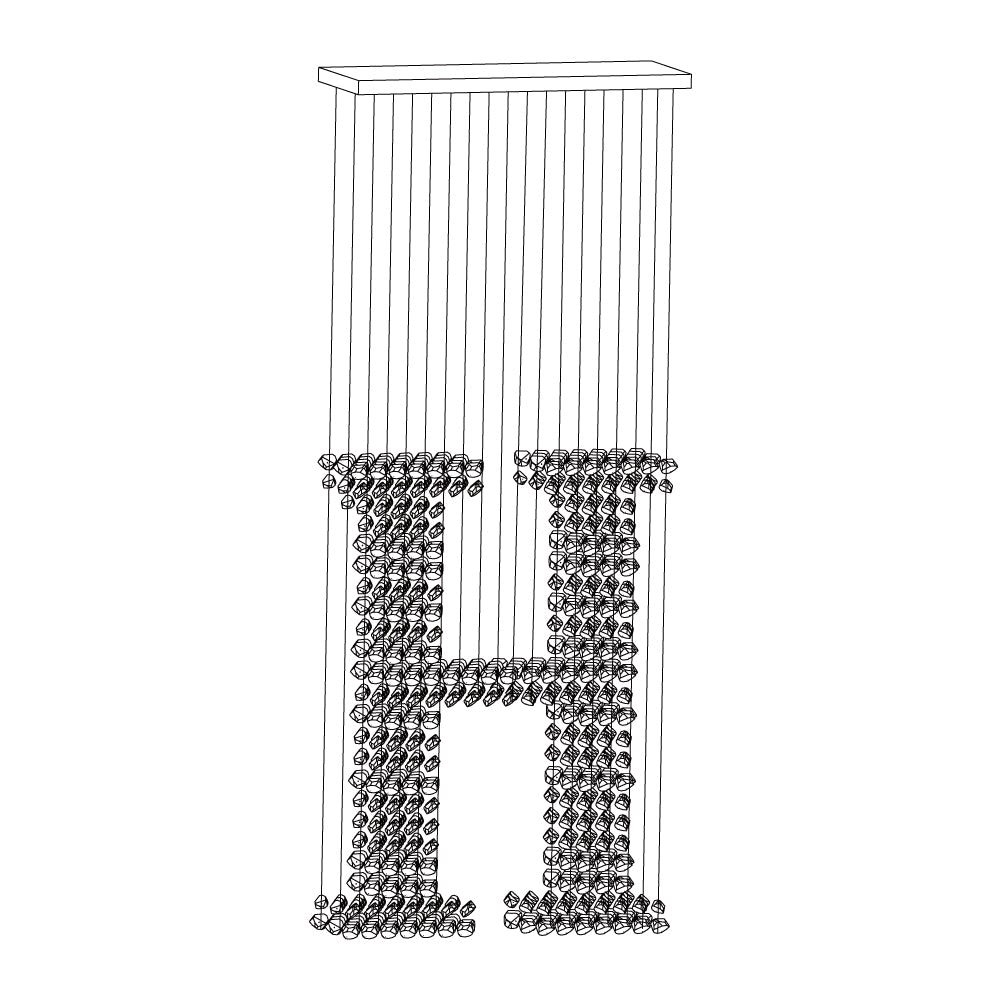 Charcoal Stones Chandeliers G to L - Loonglight