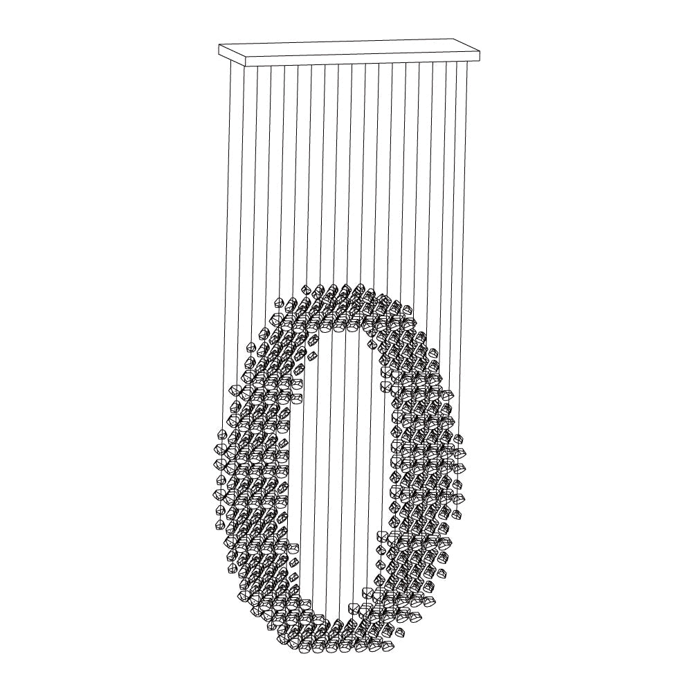 Charcoal Stones Chandeliers M to R - Loonglight