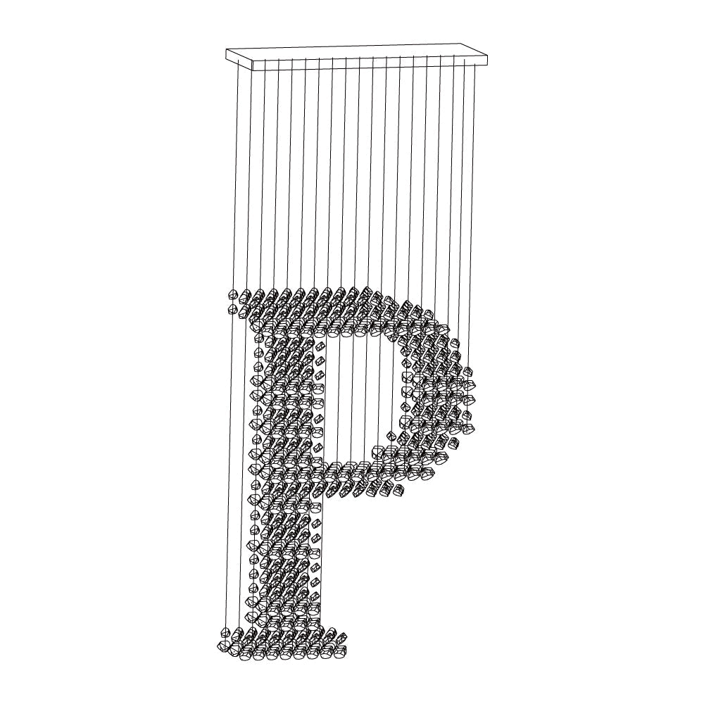 Charcoal Stones Chandeliers M to R - Loonglight