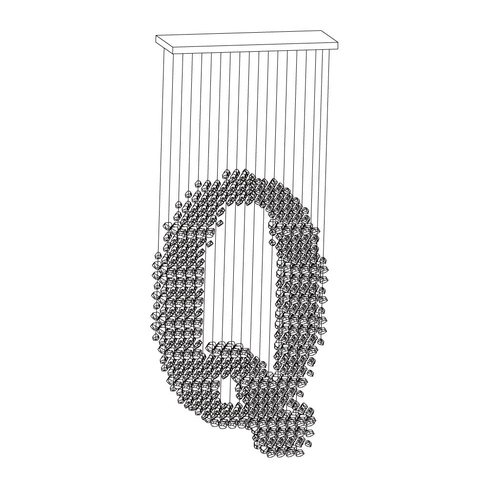 Charcoal Stones Chandeliers M to R - Loonglight