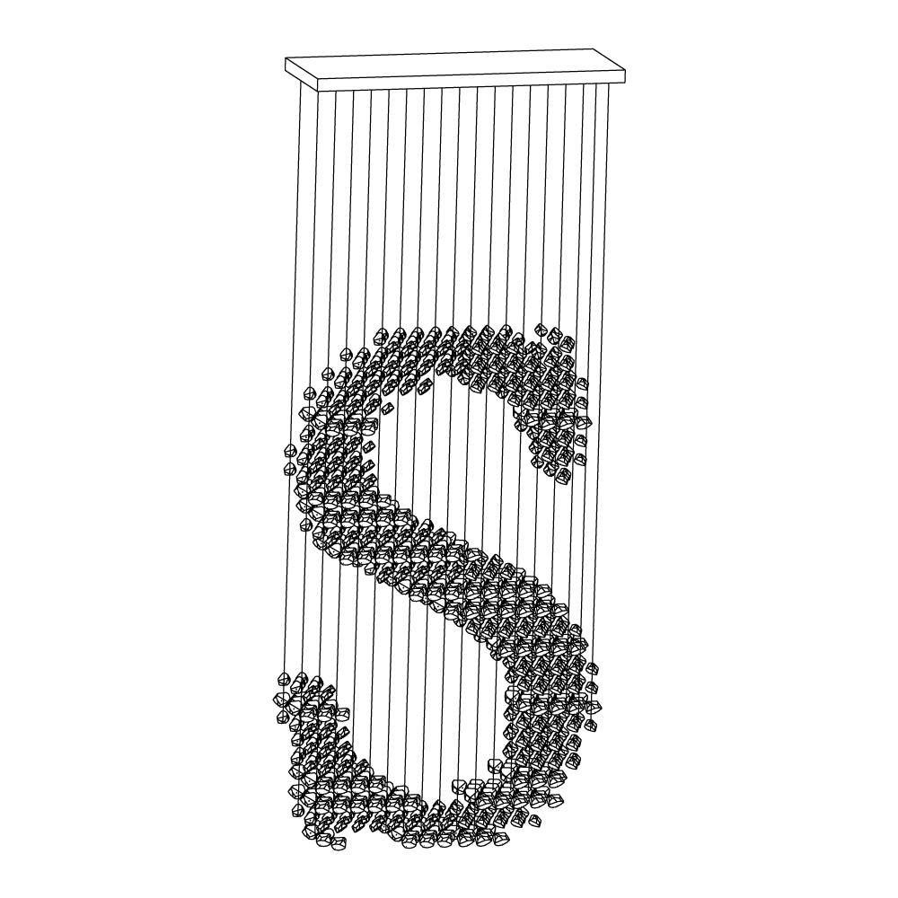 Charcoal Stones Chandeliers S to Z - Loonglight