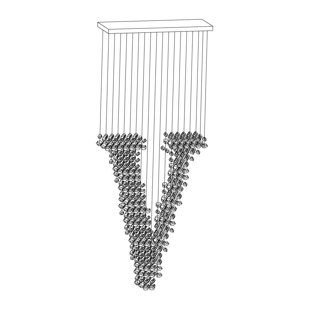 Charcoal Stones Chandeliers S to Z - Loonglight