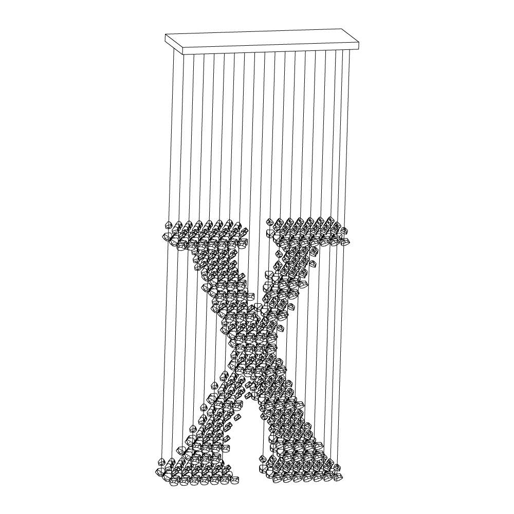 Charcoal Stones Chandeliers S to Z - Loonglight