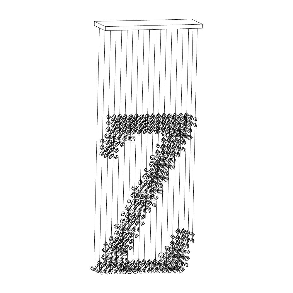 Charcoal Stones Chandeliers S to Z - Loonglight