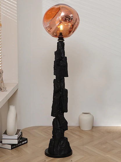 Charcoal Lava Floor Lamp - Loonglight