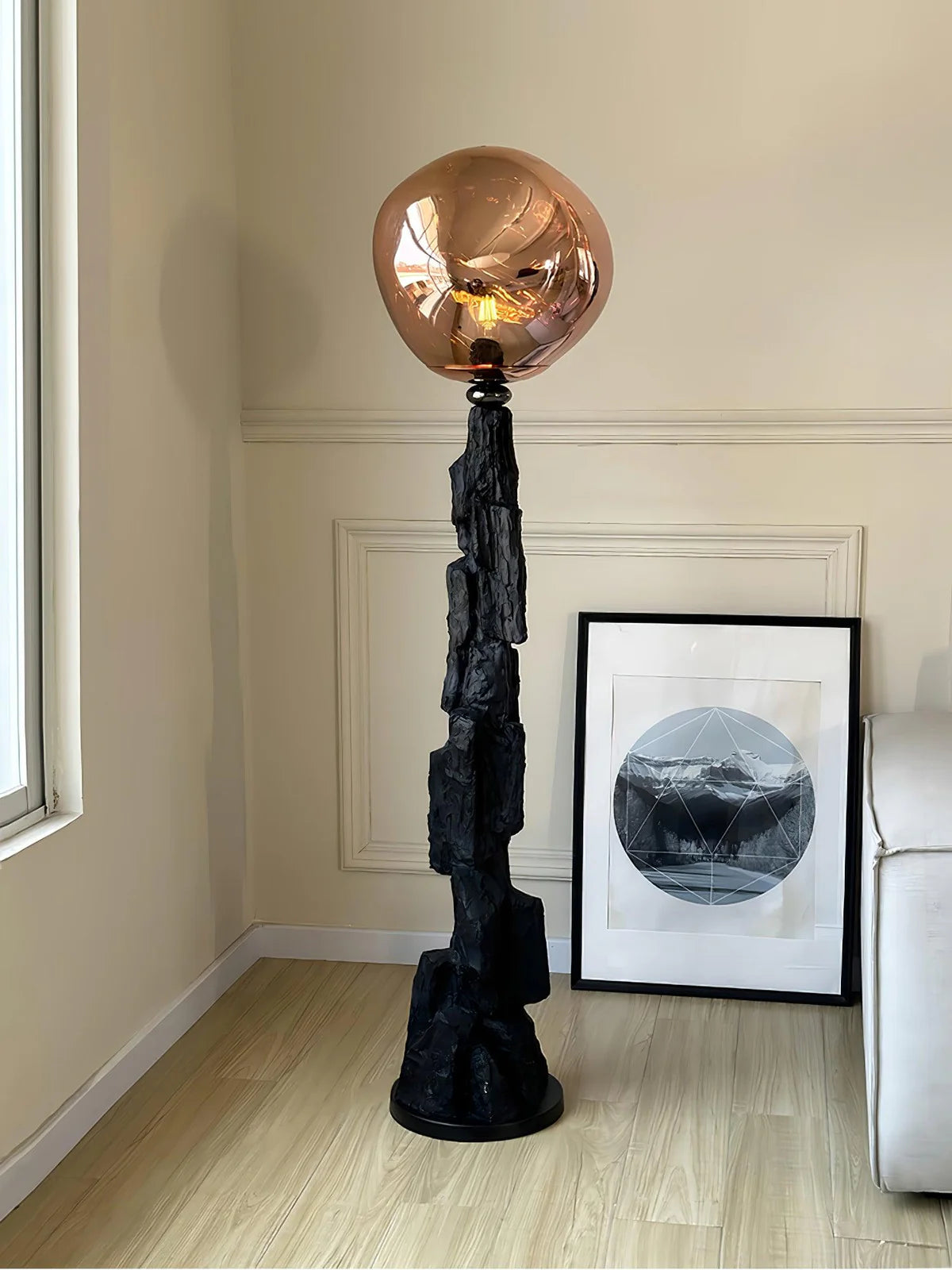 Charcoal Lava Floor Lamp - Loonglight