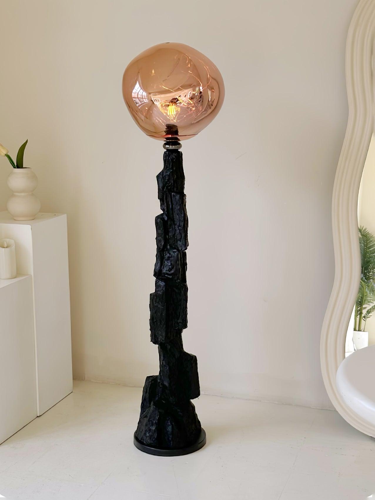 Charcoal Lava Floor Lamp - Loonglight