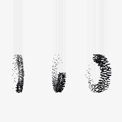 Hourglass Charcoal Stones Chandelier - Loonglight