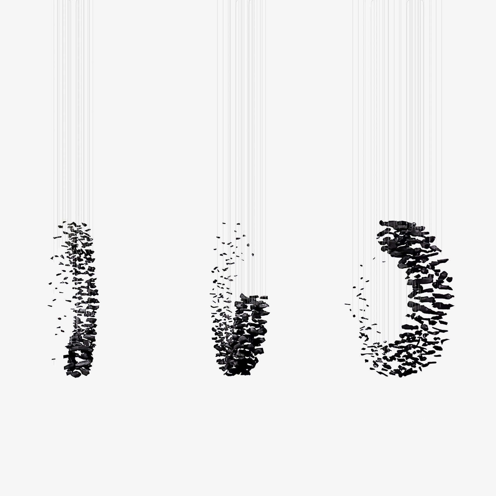 Charcoal Stones Chandelier O L 70.1″ x H 79.9″ - Loonglight