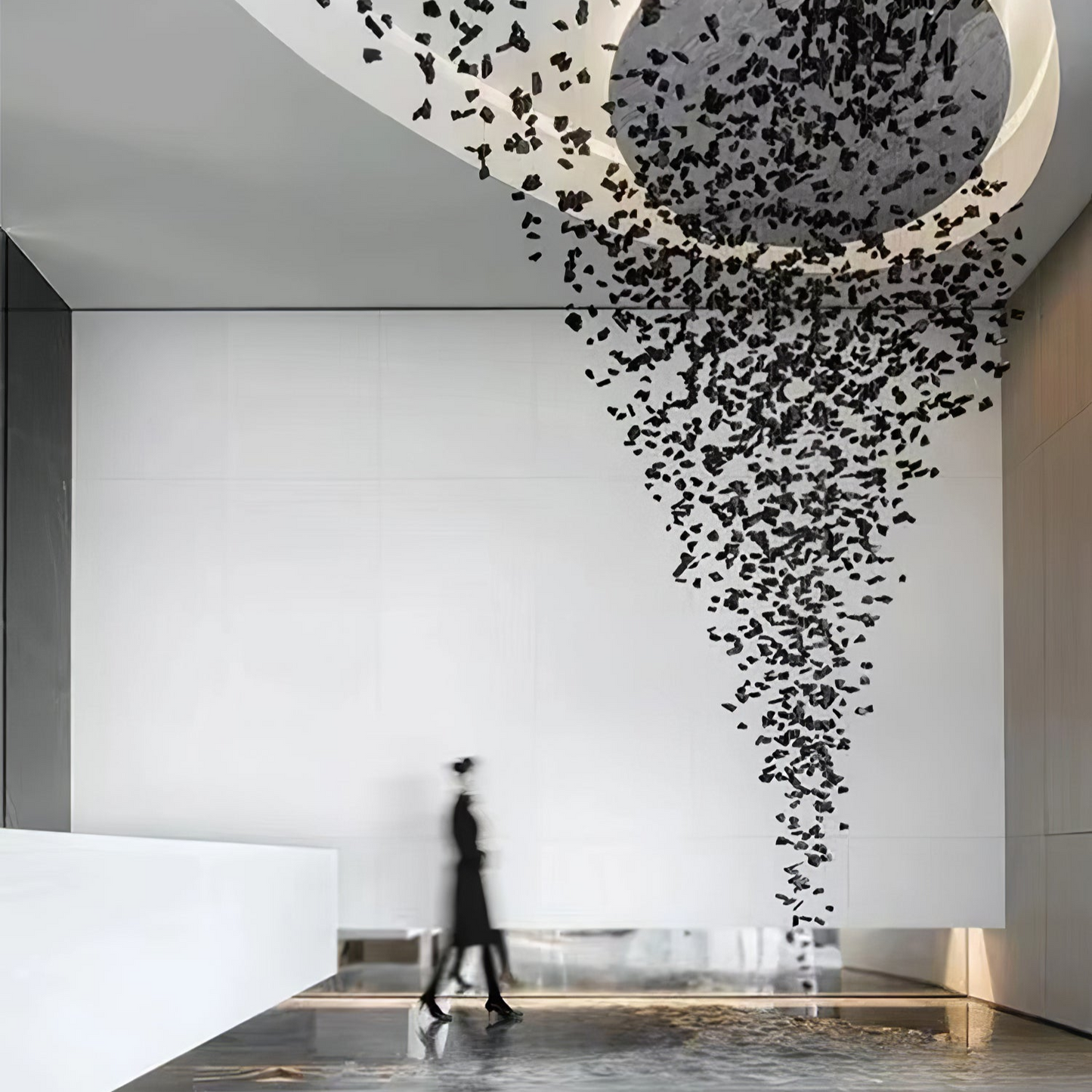 Hourglass Charcoal Stones Chandelier - Loonglight