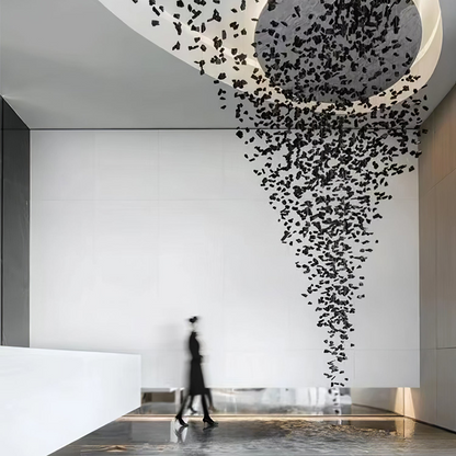 Hourglass Charcoal Stones Chandelier - Loonglight