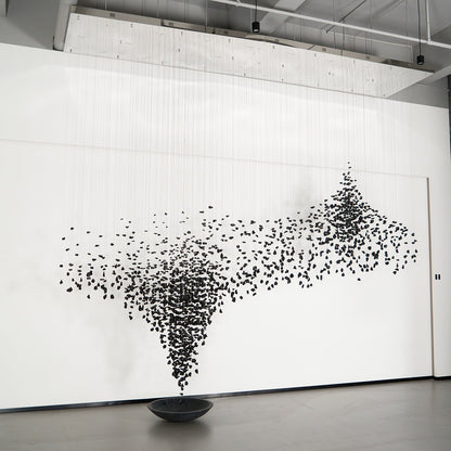 Hourglass Charcoal Stones Chandelier - Loonglight