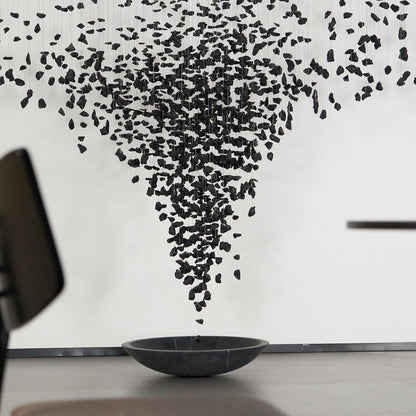 Hourglass Charcoal Stones Chandelier - Loonglight