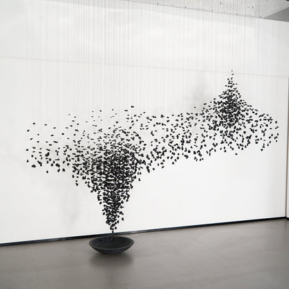 Hourglass Charcoal Stones Chandelier - Loonglight