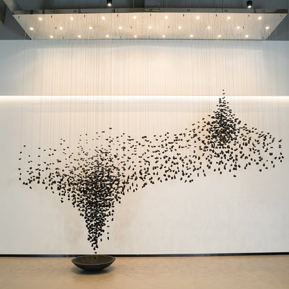 Hourglass Charcoal Stones Chandelier - Loonglight