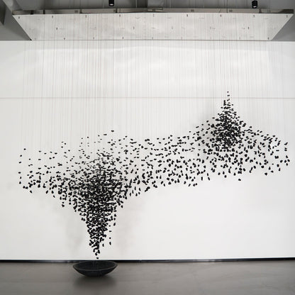 Hourglass Charcoal Stones Chandelier - Loonglight