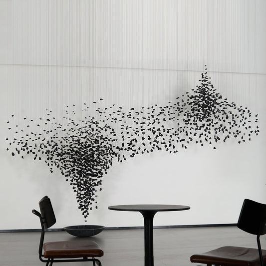 Hourglass Charcoal Stones Chandelier - Loonglight