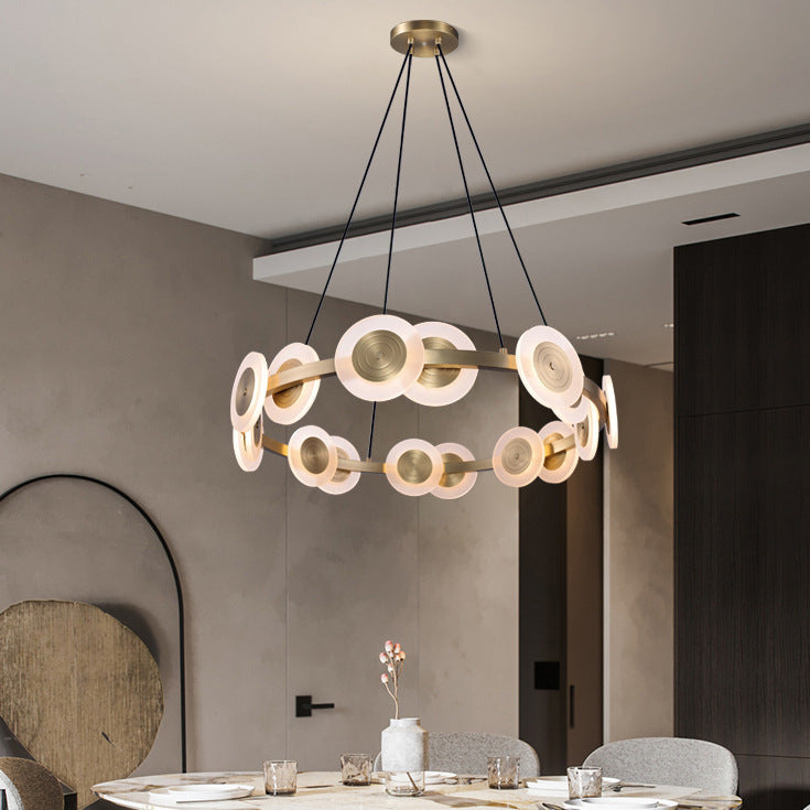 Circular Optical Disc Chandelier 0