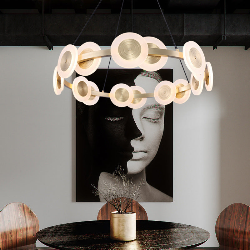 Circular Optical Disc Chandelier 10