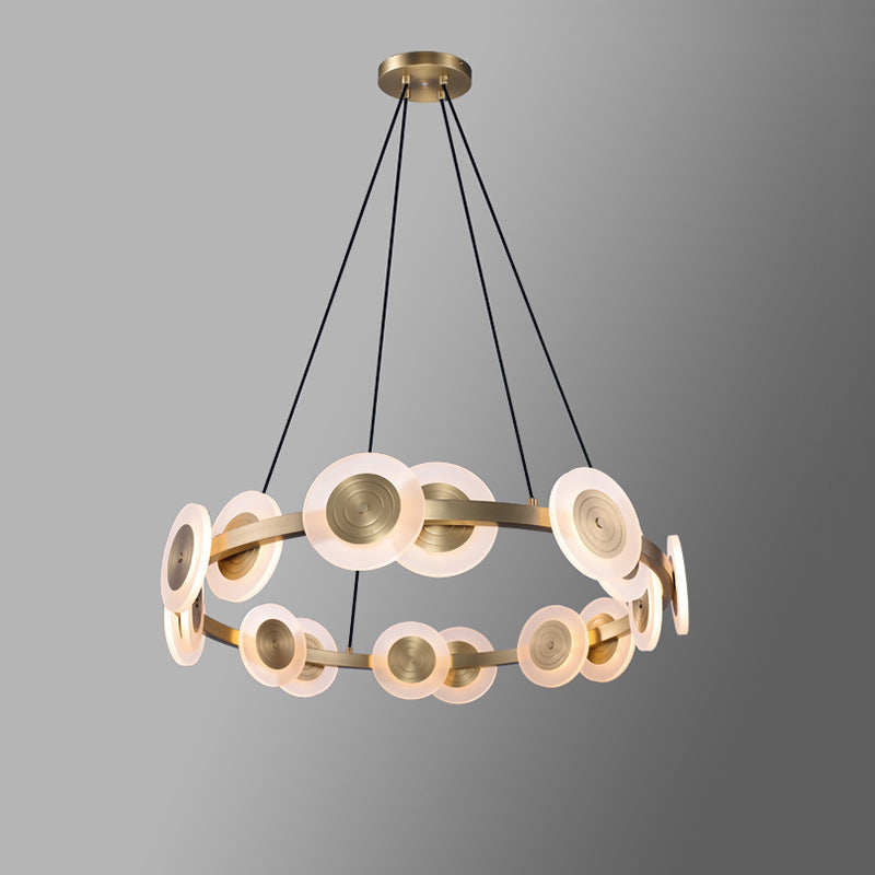 Circular Optical Disc Chandelier