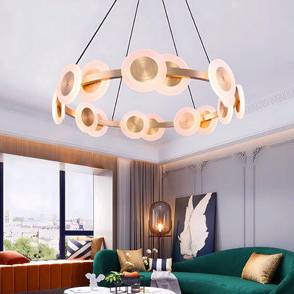 Circular Optical Disc Chandelier