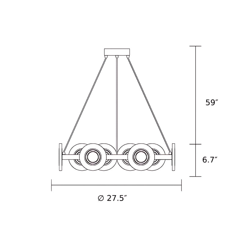 Circular Optical Disc Chandelier