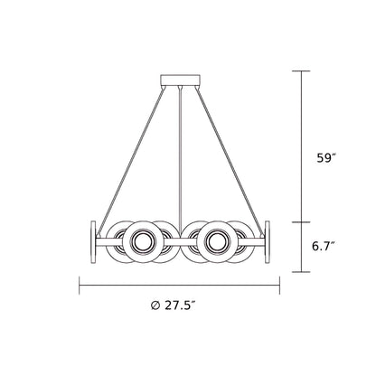 Circular Optical Disc Chandelier