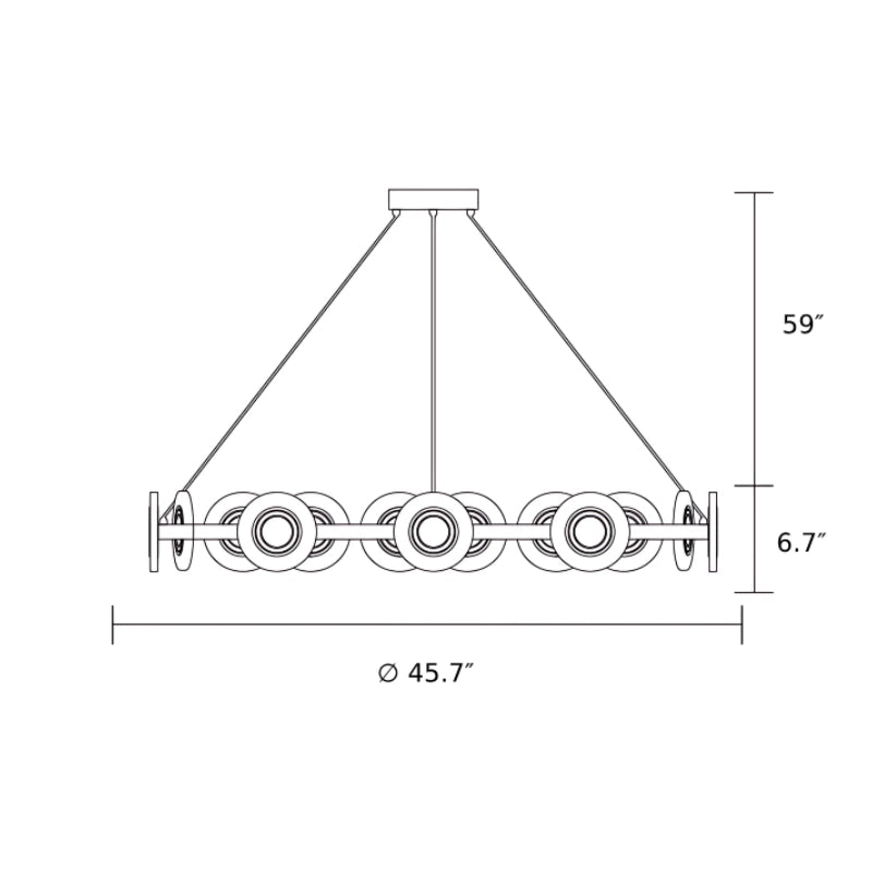 Circular Optical Disc Chandelier