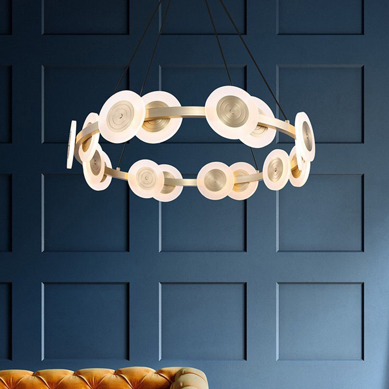 Circular Optical Disc Chandelier 4