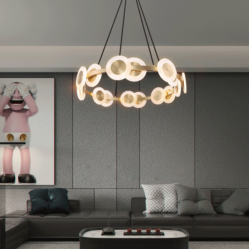 Circular Optical Disc Chandelier 8