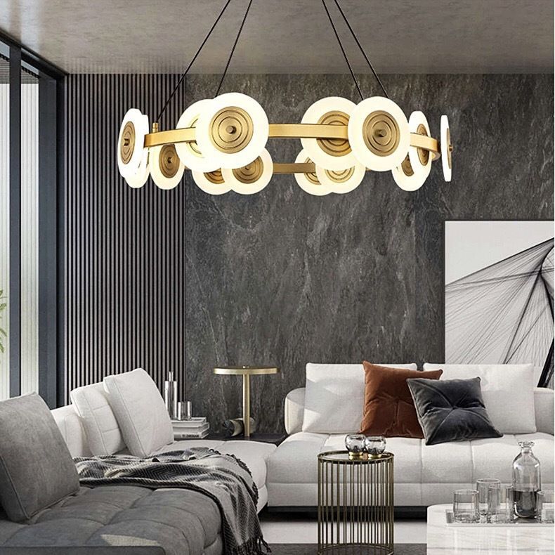 Circular Optical Disc Chandelier 9