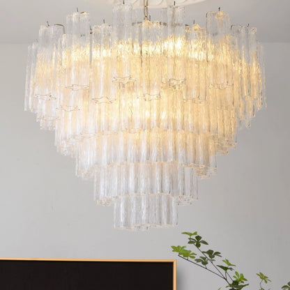 Clear Floral Tube Chandelier - Loonglight