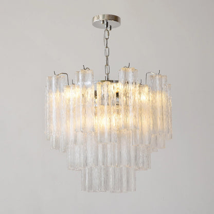 Clear Floral Tube Chandelier - Loonglight