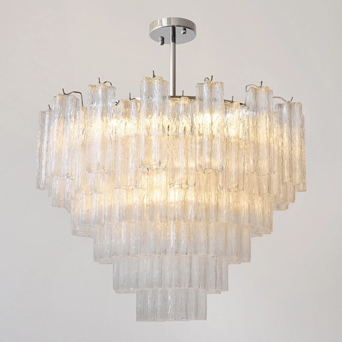 Clear Floral Tube Chandelier - Loonglight
