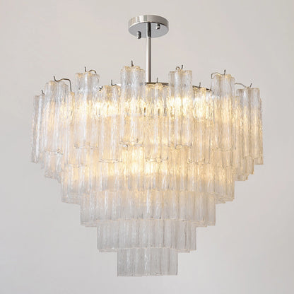 Clear Floral Tube Chandelier - Loonglight