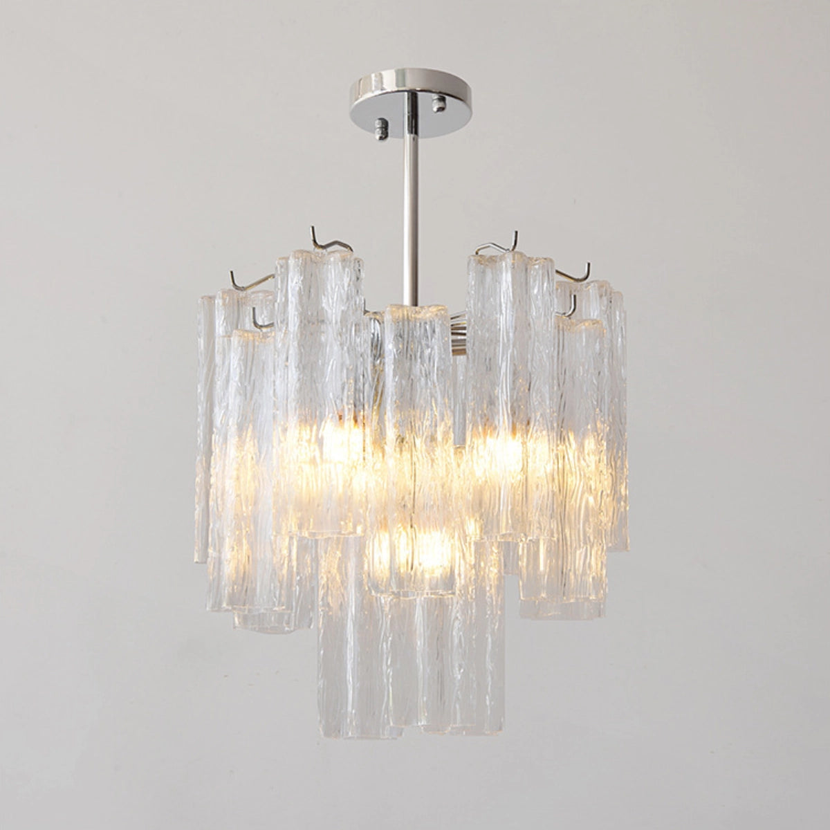 Clear Floral Tube Chandelier - Loonglight