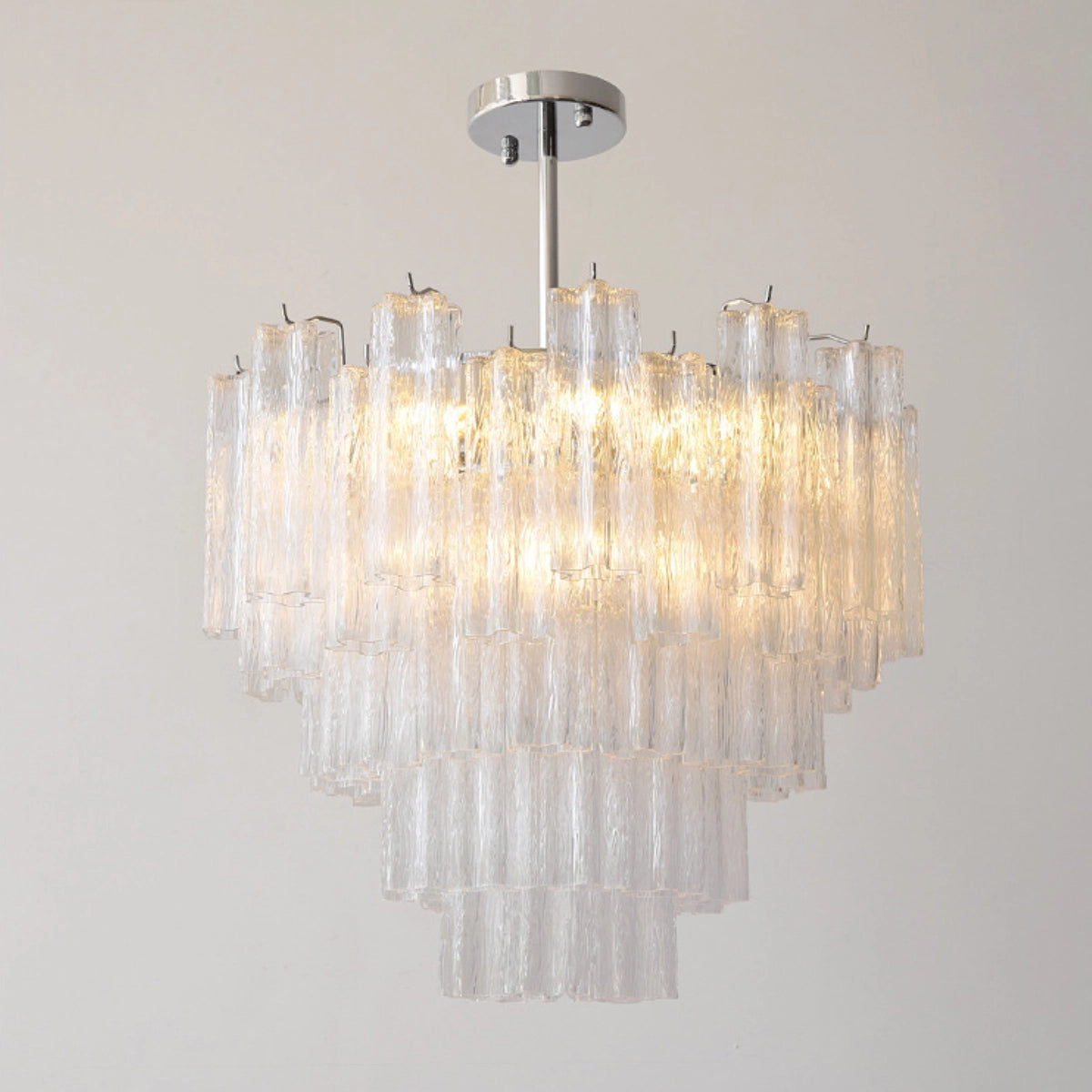 Clear Floral Tube Chandelier - Loonglight