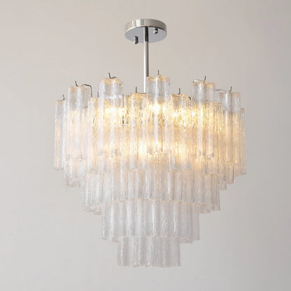 Clear Floral Tube Chandelier - Loonglight