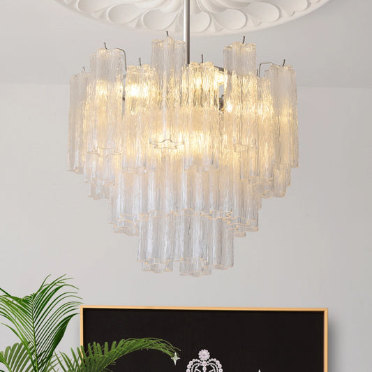Clear Floral Tube Chandelier - Loonglight