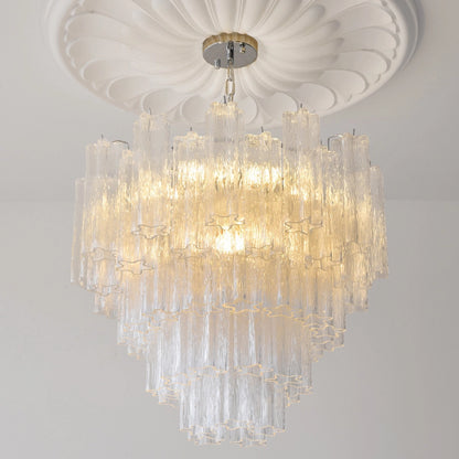 Clear Floral Tube Chandelier - Loonglight