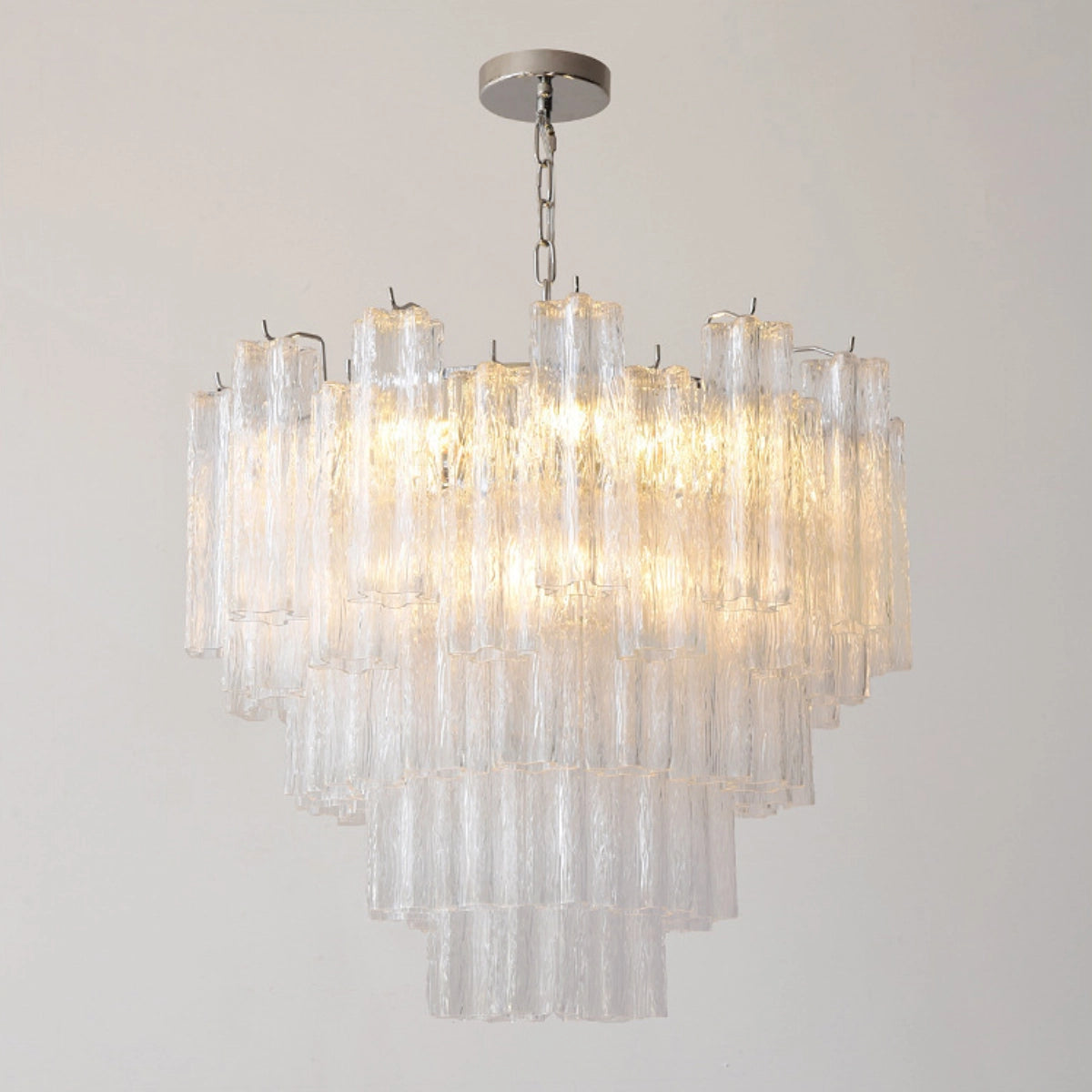 Clear Floral Tube Chandelier - Loonglight