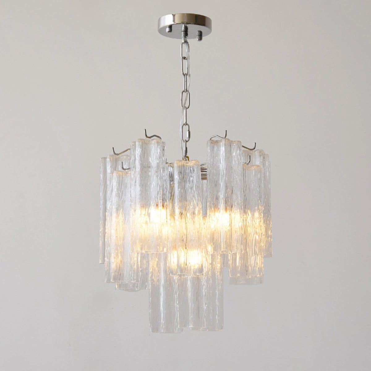 Clear Floral Tube Chandelier - Loonglight