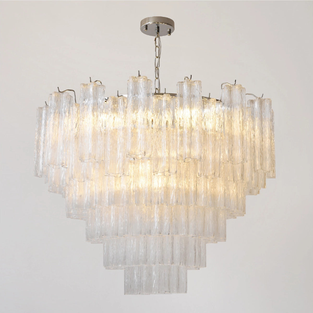Clear Floral Tube Chandelier - Loonglight