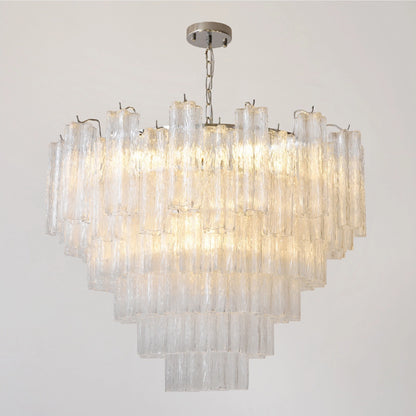 Clear Floral Tube Chandelier - Loonglight