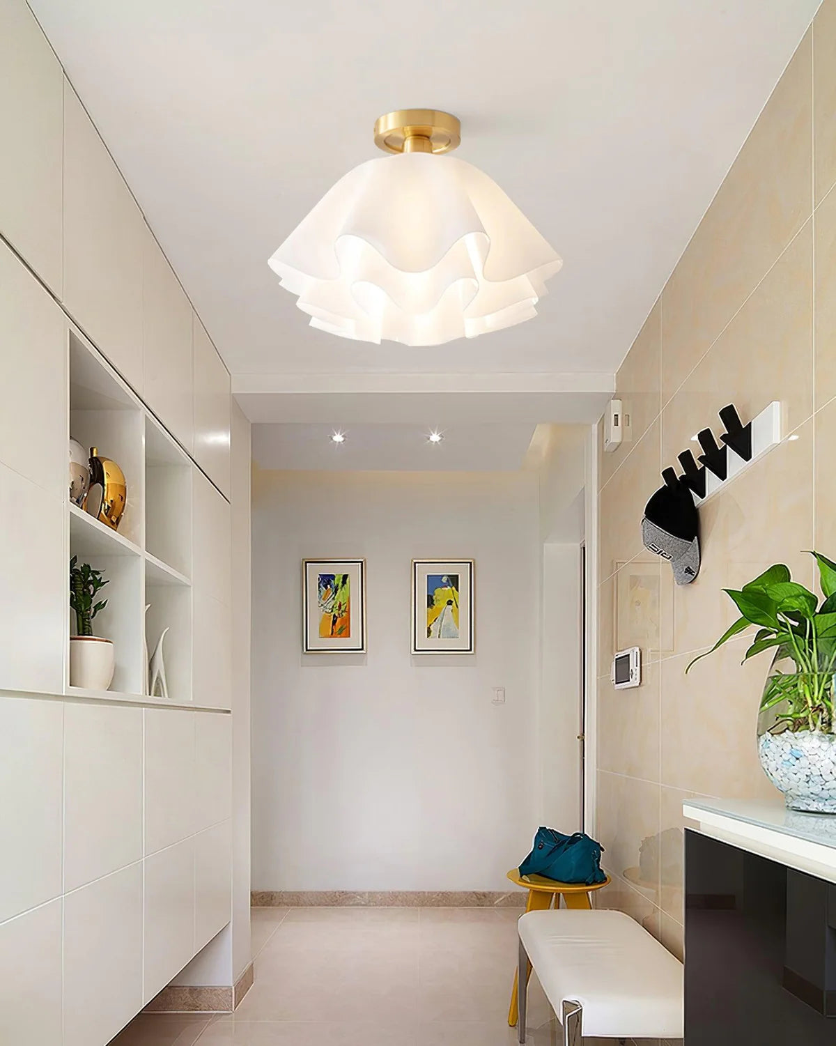 Cealing Ruffle Icon Cloud Ruffle Ceiling Light – Loonglight