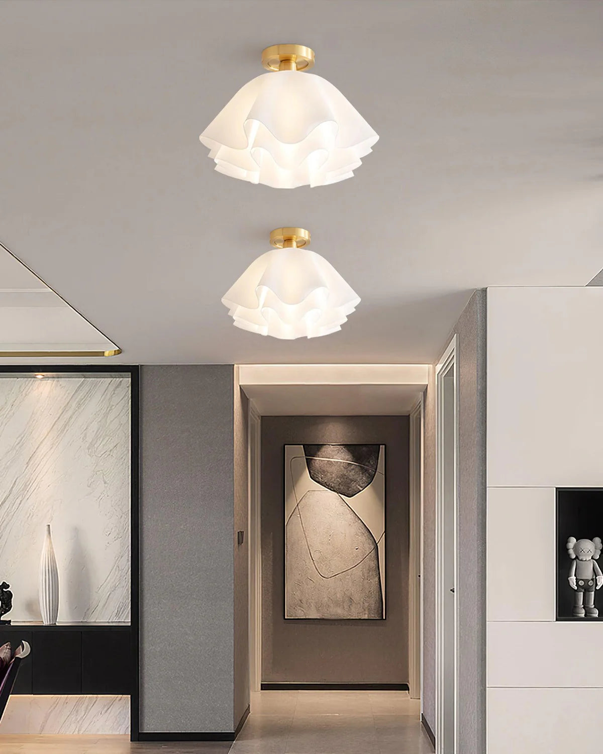 Cloud Ruffle Ceiling Light - Loonglight